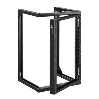 OEM Rack De Servidor De Pared De 15u, Carga M&aacute;xima De 68,04 Kg, Bastidor De Red De Marco Abierto Con Apertura De Puerta De 180 Grados, Acero Al Carbono, P