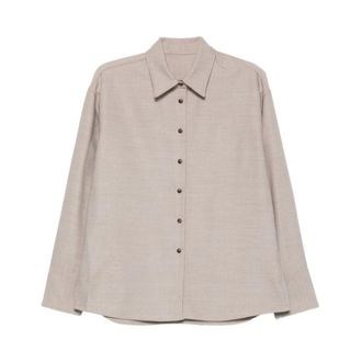 Nine In The Morning Ruth overhemd - Dames - Blouses & Shirts - Bruin - Maat: XS Zijde