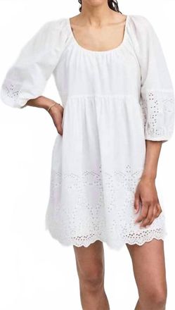 Gentle Fawn Coralina Embroidered Eyelet Dress In White