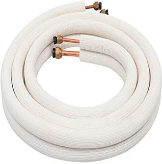 OEM Tuyau R&eacute;frig&eacute;rant - Cuivre Recuit C12200 - Isolation Mousse Pe 10 Mm - Raccords 1/4 Et 3/8 - Pour Climatisation Split - 1 Pi&egrave;ce