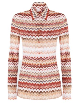 Missoni Terracotta Zig Zag Slim Shirt