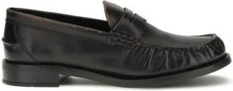 Prada Loafers, female, Black, Size: 10 US Bos Taurus Slip-On Loafers