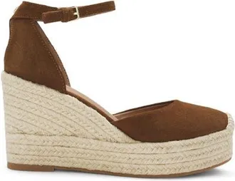 BOSS Madeira Espadrille Platform Wedge Pump in Medium Brown at Nordstrom, Size 10