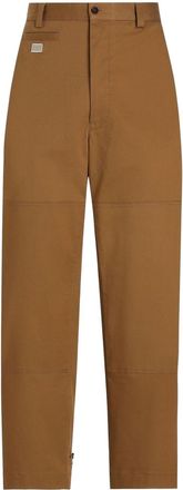 Dolce & Gabbana Pantaloni con placca logo - Marrone