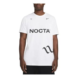 Nike Mens Nike Alphabet Pattern Printing Round Neck Pullover Short Sleeve White T-Shirt DM1724-100