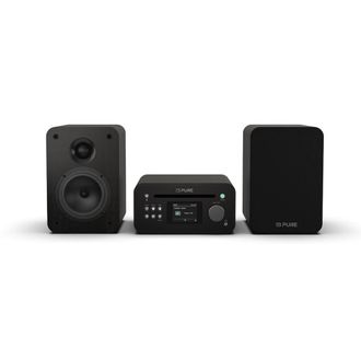 Pure Classic Stereo Mini Microcadena De M&uacute;sica Para Uso Dom&eacute;stico 20 W Negro