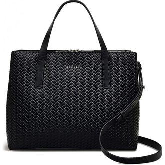 Radley London Medium Dukes Place Woven Leather Satchel in Black at Nordstrom Rack