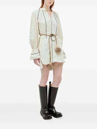 Max Mara leather-cord pom-pom belt - women - Calf Leather - One Size - Brown