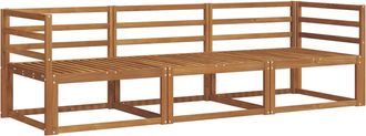 vidaXL Conjunto De Sof&aacute;s De Exterior 3 Uds. Natural Vidaxl