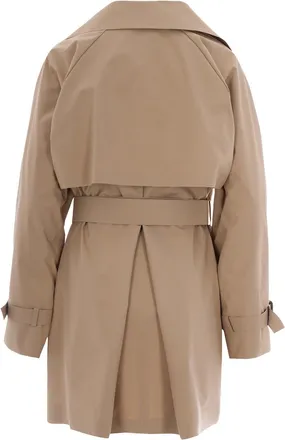 Max Mara Womens Short Trench Coat Beige Outer: Polyester & Raincoats