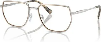 Michael Kors 56mm Irregular optical glasses in Silver at Nordstrom