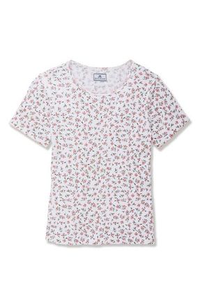Petite Plume Pima Cotton Pointelle T-Shirt in Pink at Nordstrom, Size X-Small