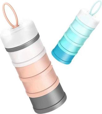 OEM Juego De Tarros De Viaje Plegables - 4 Capas A Prueba De Fugas, Reutilizables Y Compactos Para Cosm&eacute;ticos, Comida De Beb&eacute; Y Viajes