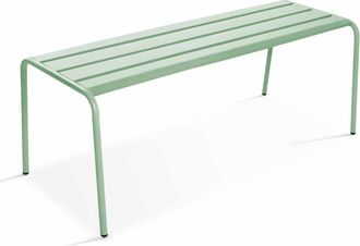 Oviala Banco de interior de metal verde salvia