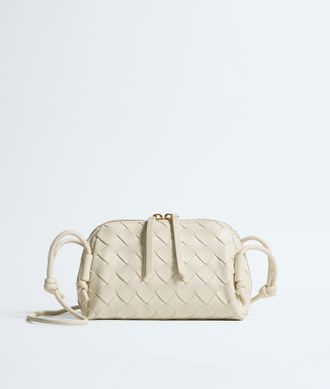 Bottega Veneta Intrecciato Concert Pouch - White - Woman - 100% Lambskin