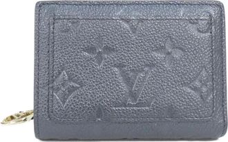 Louis Vuitton Monogram Empreinte Navy Leather Wallet (Bi-Fold) (Pre-Owned)