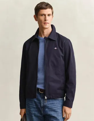GANT Mens GANT Mens Cotton Windcheater Jacket - 433 Evening Blue - Navy - Size: 38/Regular