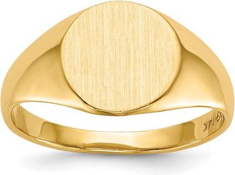 Diamond2Deal 14k Yellow Gold Open Back Signet Ring