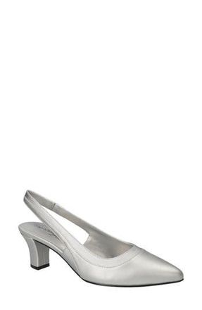 Easy Street Dessa Slingback Pointed Toe Pump in Silver at Nordstrom Rack, Size 7.5