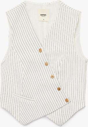 Koton VESTEN Streepjesvest Mouwloos Met Knoopsluiting