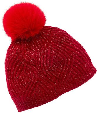 Sofiacashmere Sofiacashmere Lurex Wave Rib Cashmere Hat