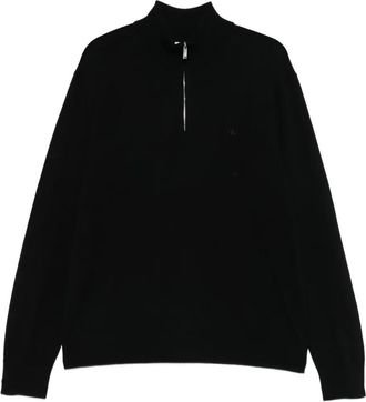 Calvin Klein mock-neck zip-neck sweater - Black