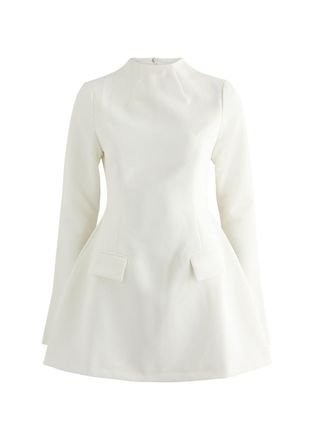 Odd Muse Ultimate Muse Mini Dress - Mock Neck, White - UK6 / XS - XS (UK6)