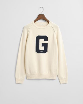 GANT Teens Graphic Crew Neck Sweater (158/164) CREAM