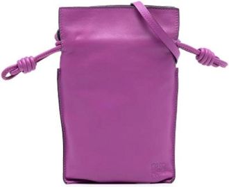 Loewe Pre-owned Mini Bags, female, Purple, Size: ONE SIZE Pre-owned Leather Crossbody Bag
