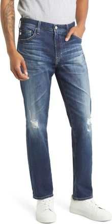 AG - Adriano Goldschmied Tellis Slim Fit Stretch Jeans in 9 Years Solar Ray Destructed at Nordstrom Rack, Size 36 X 33