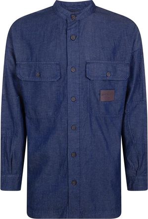 Emporio Armani Denim Overhemd - Heren - Spijkeroverhemden - Blauw - XL - Denim - Overhemden