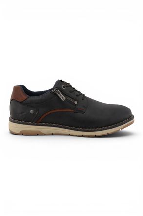 Mustang Mens Dark Grey Faux Leather Casual Outdoor Shoes - M0031004