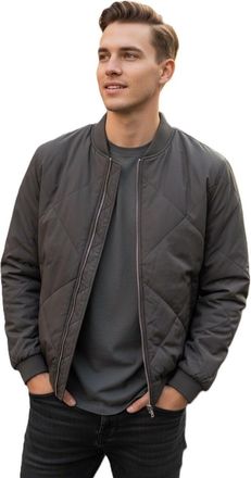 Bee Inspired Collection Knight Bomber Jacket, Khaki Green, Lightweight, Zip Pockets, Ribbed Cuffs and Hem (UK, Alpha, XS, Regular, Regular, Charcoal)