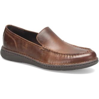 Born Mens Born Thaton BM0016523 Loafer Brown Leather Slip On Casual Shoes JZZ633