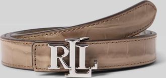 Lauren Ralph Lauren Gürtel aus Rindsleder mit Label-Applikation in Taupe, Größe XL
