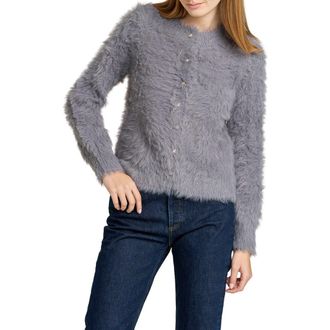 Wayf Kat Fuzzy Cardigan in Grey at Nordstrom Rack, Size X-Small