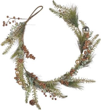 Beliani Beliani - Guirnalda Verde Cobrizo 150 Cm Material Sint&eacute;tico Artificial Navidad Adornos Rota