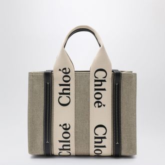 Chlo&eacute; Woody little bag in beige canvas