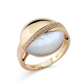 Orphelia Dames 925 Sterling Zilveren Ring - Goud ZR-7506/G