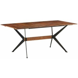 vidaXL Mesa De Comedor De Madera Maciza De Mango 180x90x76 Cm Vidaxl
