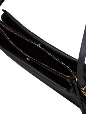Pinko Womens Crossbody Bag Black Calfskin Leather - Crossbody-Bags