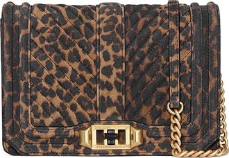 Rebecca Minkoff Chevron Quilted Small Love Crossbody Bag in Leopard at Nordstrom Rack