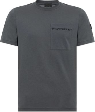 Moncler T-shirt met zak - Heren - T-shirts - Grijs - S - Katoen - Tops