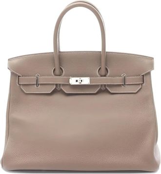 Hermès Borsa tote Birkin 35 2014 - Grigio