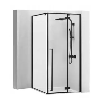 Rea Rea - Mampara De Ducha Fargo Negro Mat 90x90