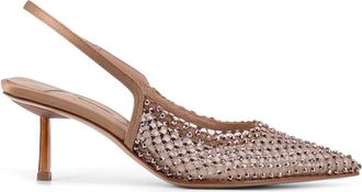 Le Silla Gilda Certified Nylon And Rhinestones Slingback Pumps