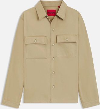 HUGO BOSS Mens HUGO Epoldo Shirt 269 Medium Beige - Tan - Size: Regular/36