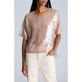 Kenneth Cole Oversize Sequin T-Shirt in Dark Honey at Nordstrom Rack, Size Large