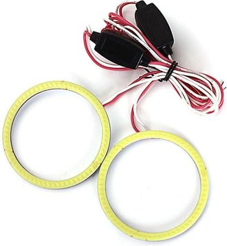 Trade Shop Trade Shop Traesio - Trade Shop - Circola Led Para El Coche 12v Fari Occhi DAngelo Luce Bianco Freddo Anello 10 Cm