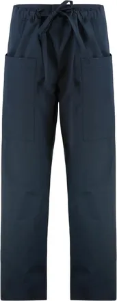 Tod's Broek van Popeline met Trekkoord - Dames - Wijde Broeken - Blauw - XS - Katoen - Broeken